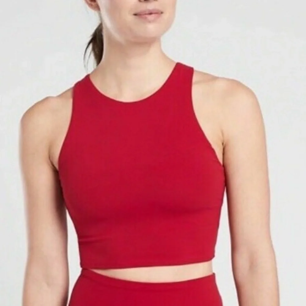 Athleta Red Crop‎ Tank Top Women’s Size XS Sleeveless Activewear